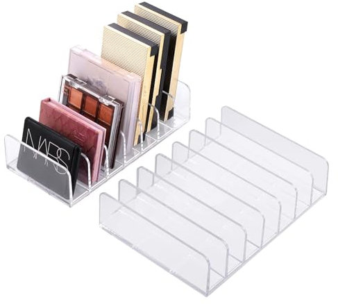 Lot de 2 organiseurs de maquillage Organisateur de Maquillage,Organisateur Palette Cosmétique,Rangement Meuble Rangement Maquillage,Rangement Palette Maquillage en Acrylique pour Salle Bain Vanité