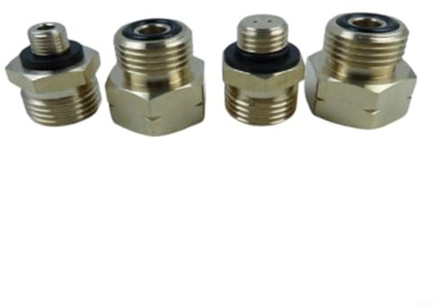 Set di 4 adattatori per bombole del gas in ottone per un facile utilizzo europeo da viaggio, campeggio, attività all'aperto (1+2+3+4)