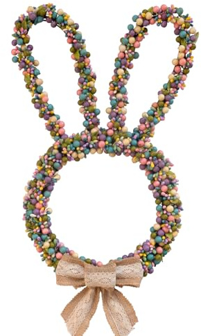 CIR OASES Easter Bunny wreaths 18 * 12 inches artificial Easter wreaths Spring Summer Berry Bunny wreaths Front door hallway Windows Indoor outdoor decorative wreaths