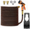 VonHaus Expandable Garden Hose – 50FT Flexible Hose Pipe with 10-Pattern Spray Nozzle & 1/2 and 3/4 Brass Fittings – 4-Layer Latex Kink Free Design Wall Mounted Heavy Duty Retractable Water Hose