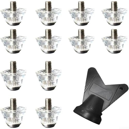 Kit de remplacement pour crampons de football avec 12 crampons en aluminium et vis M5 de 15 mm/18 mm/13 mm/16 mm pour chaussures de football ajustement serré et traction fiable (13 mm/16 mm)
