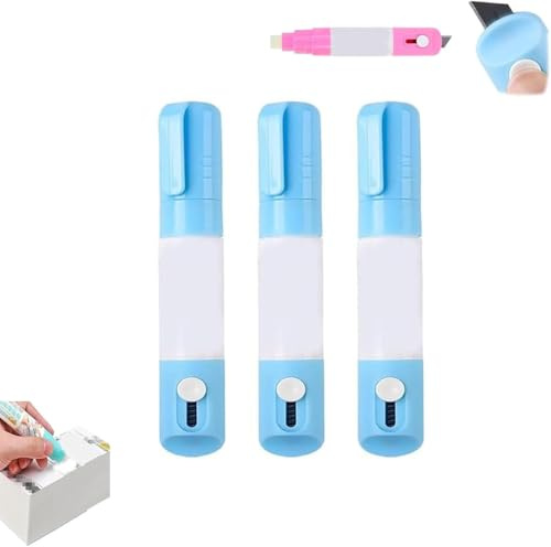 Sumcalio Lot de 3 boîtes de nettoyage 2 en 1 pour effaceur d'encre thermique, effaceur de papier thermique à base d'eau, couverture de texte imprimé pour documents, étiquettes, colis, adresses