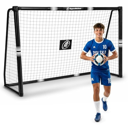 HyperMotion Fußballtor für Kinder und Erwachsene aus Legiertem Stahl mit Polyesternetz
