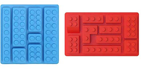 Baustein Multi-Size-Eiswürfelschale Silikonform, Süßigkeiten Formen, Schokoladenformen, für Kinderpartys und Backen Minifigur Baustein-Themen