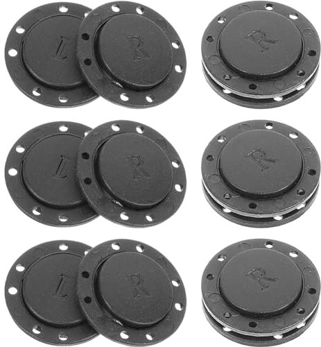 6 Paar Magnetknöpfe, Magnetverschluss Tasche, Magnete Zum Einnähen, Magnet Vorhang, Magnetknopf Magnet Druckknopf für DIY Nähen Handwerk Mäntel Windbreaker Vorhang for