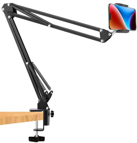 YiYANT Supporto per treppiede per cellulare, adattatore per treppiedi con telecomando, supporto girevole a 360°, supporto per iPhone, Samsung, Huawei, utilizzato su treppiede, monopiede, selfie stick