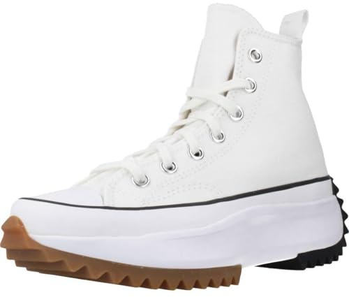 Converse Unisex vuxen sneakers Mid Run Star Hike plattform, Vit svart gummi 166799c, 42.5 EU