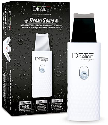 ITALIAN DESIGN - Limpiador Ultrasonidos Facial Avanzado de Italian Design | Tecnología Electroestimulación, Iónica y Ultrasónica | 3 Modos de Skin Care: Limpieza, Hidratación, Elevación