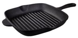 Tramontina Square Griddle Pan 27cm (2.2l) Pre-Seasoned Cast Iron