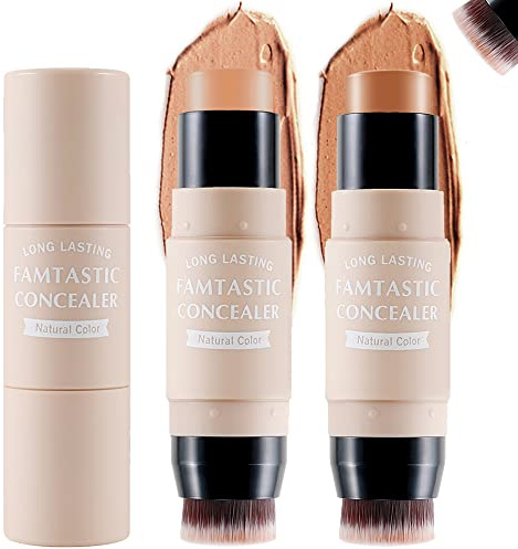 Erinde Konturenstift mit Pinsel, Textmarker, Bronzer Stift, Gesicht hellt Schattierungen Bleistift, Highlighting Shade, Highlight Shaping Stick, wasserdicht, Longwear Make-up