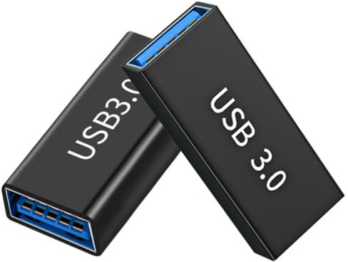 Adattatore USB-A 3.0 a USB-A 3.0 (2 Pezzi), Adattatore Standard USB3.0 Femmina a Femmina per il Collegamento di Due Cavi USB per l'Estensione