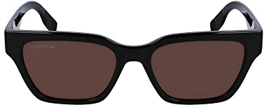 Lacoste Women's Sunglasses L6002S - Black with Solid Brown Lens