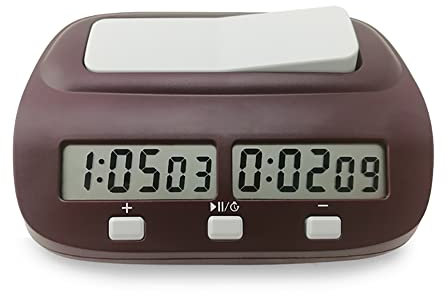 Schachuhr Timer, Elektronischer digitaler Schachtimer mit Countdown, 3-in-1-Multifunktions-Schachuhr für Brettspiele, Turniere