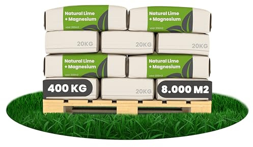 Gartenkalk Granulat - 400 Kg Für 8000 M - Effektiver Kalkdünger Gegen Moos Und Unkraut - Optimiert Den Ph-Wert Und Fördert Gesundes Pflanzenwachstum - Organifer