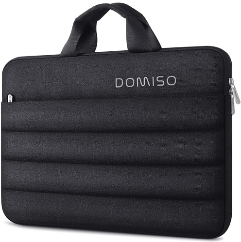 DOMISO Étui de Protection 360° 15-15,6 Pouces pour Ordinateur Portable Acer/ASUS, Acer Aspire 15 / ASUS ZenBook 15, Étui de Transport pour MacBook, Noir