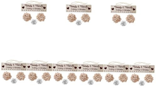 EXCEART 9 Sätze Wohndeokr Oma Geburtstagstafel mit Tags geburtstags kalender the hallow wandkalender Etiketten Holztafel Erinnerungstafel hölzern Geschenk Holzschild Plakette Mutter Metall