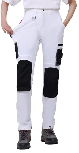 WORK IDEA Pantalon de Travail Femme Slim-Fit Stretch : Zones critiques renforcées en Cordura — élégance Robuste pour des exigences élevées