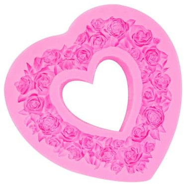 fondant formen 1 Stück große Liebesrose Girlande Silikonform handgemachter Fondant Tortenform Fondant Tropfen Kleber Lehm Dekoration