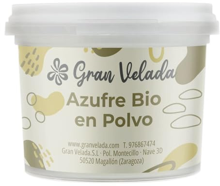 Gran Velada - Bio Schwefel Pulver 1000 gr | Kosmetischer Schwefel für Akne und Schuppen, Natürlicher Wirkstoff für Seifen, Cremes und Shampoos, Talgregulierend und Antisepsis Bio-Sorgfalt