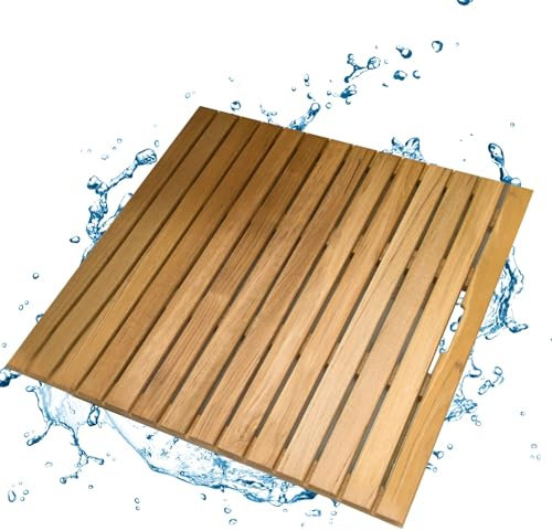 Caillebotis Exterieur, Tapis de Douche, Tapis Salle de Bain Antidérapant for Intérieur, Extérieur, Spa, Imperméable et Facile à Nettoyer(19.7 * 11.8in)