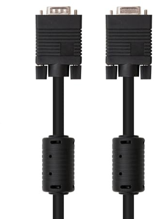 Brightium Câble SVGA 1,8 m avec ferrite HDB15/M-HDB15/H, idéal pour les connexions vidéo de haute qualité sur les moniteurs et projecteurs.