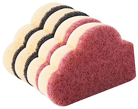 SECFOU 12pcs Cloud Shaped Cleaning Sponge for Kitchen Dish Cup Bowl Desktop Practical Creative Home Cleaning Sponge