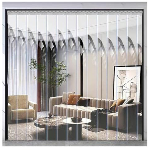 Kommerzielle Vinyl-Türstreifen, Vorhang, glatte Kunststoff-Eingangstüren, 0,1 cm Dicke, Trennwand, Türverkleidung für Lager, kommerzielle Haustiertüren, 135 x 200 cm