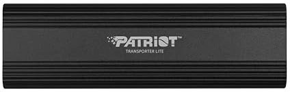 Patriot Transporter Lite 512GB Type-C USB 3.2 Gen 2 External Portable SSD Black - Sequential Read: Up to 1000MB/s and Sequential Write: Up to 1000MB/s - External Solid State Drive - PTPL512GPECB