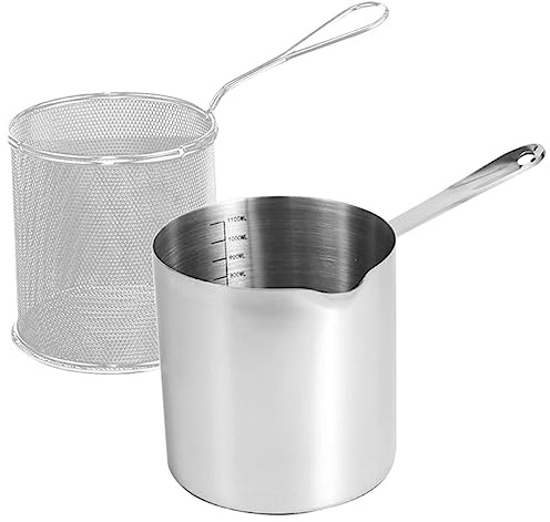 Mikinona Cazo Freidora Con Cestillo Inoxidable Olla Para Freír Utensilios De Cocina Útiles