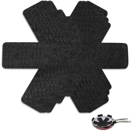 GIDWRIY 9 Pezzi Salva Padelle Feltro,Proteggi Pentole e Salvapadelle,Separatori Pentole Antigraffio,Pan Protector,Protezione per Padelle Antiaderenti,Separatore Pentole Cucina,Divisori Pentole Cottura
