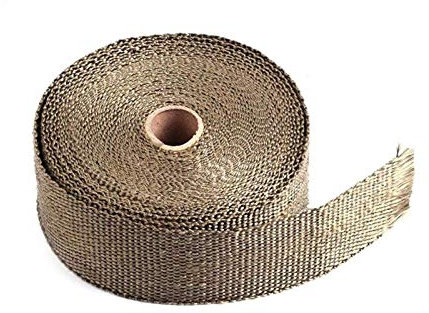 Bande Thermique Echappement,Pare Chaleur Echappeme 5 m rouleau en fibre de verre bouclier de chaleur moto d'échappement d'échappement de tuyau thermique thermique protection thermique tuyau d'échappem
