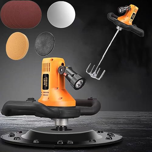 Electric Wall Smoothing Machine Drywall Sander, Electric Drywall Sander with 6 Variable Speed 280-2800min, Dustless Floor Sander for Popcorn Ceiling, Wood Floor etc,220V