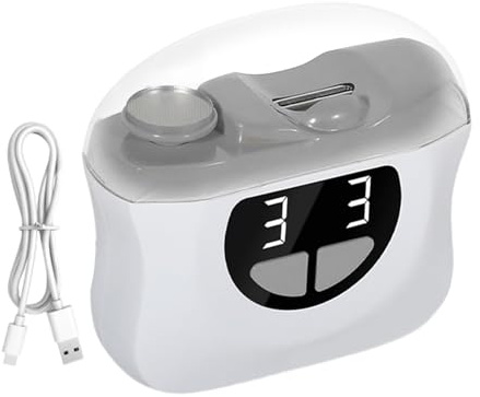 Coupe-Ongles Électrique | Coupe-Ongles de Pied Automatique | Coupe-Ongles Polisseur à LED avec Réglage de 3 Vitesses et Stockage des Rognures pour Soins des Bébés, Seniors et Manucure à