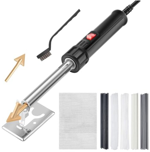 Jooehyer Spina Europea, Kit di Saldatura In Plastica da 150 W, Strumento di Riparazione per Saldatura per Saldatore, per Paraurti Auto DIY, Kayak, Canoa, Kit di Strumenti per Saldatore