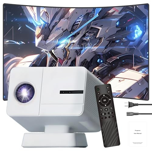 P50 Mini Smart Projector,2.4G+5G WIFI & Bluetooth Portable projectors,1920 * 1080P Projector 4K Android 11 & UI System,800 ANSI,Auto Focus/Auto Keystone,30000-Hour Lifespan,for Home Cinema (White)
