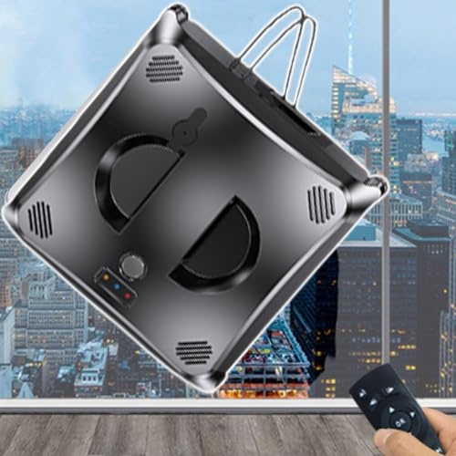 Robot limpiacristales, Aspirador Inteligente de 3000 pa con pulverizador de Agua Doble automático y Control Remoto, para Cristales Cuadrados, para Interiores y Exteriores, Color ne
