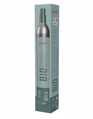 Mysoda: Bio-CO2 Cylindre de CO2 Alimentaire – Compatible avec Machines à Eau Pétillante à Visser – CO2 100% Renouvelable