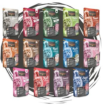 Leonardo - Katze, Nassfutter - Frischebeutel Bigpack Bundle - Mix 5, mindestens garantiert 8 Sorten - 24x85g