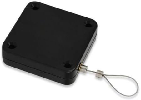 Chiudiporta a scomparsa senza punzonatura, scatola portacavi scorrevole antifurto, in viscosa resistente (nero, 800 g)