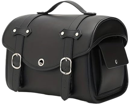 MOMOHCHGBT Borsa Moto Borsa Da Sella Posteriore Universale Per Moto Nera Impermeabile Laterale Per Esterni Casual Di Grande Capacità Impermeabile Per Tutta La Stagione