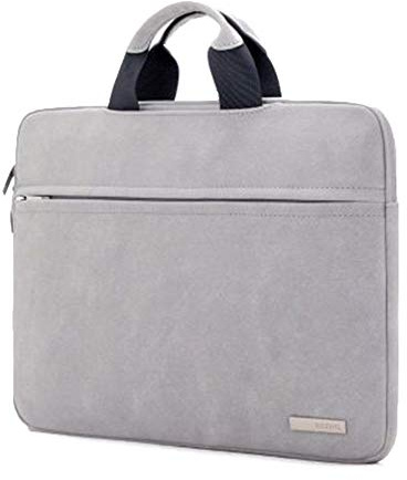 HONGBI Laptop Tasche Handtasche Notebook Hülle Sleeve Aktentasche Wasserdichtem für iPad Pro/MacBook Air/MacBook Pro/Surface Pro 6/Samsung Grau1 13.3(35.5x2x25cm)