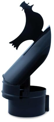 CAEXVEN Sombrerete Giratorio tipo Veleta para chimeneas en Acero pintado en Negro - Serie lisa - 150 mm