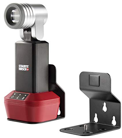 STAUDTE HIRSCH SH-5.300 LED Arbeitsleuchte magnetisch im Set mit Wand-/Kfz-Halterung und Ladeschale (IP 54, aufladbare Leuchte mit Notlichtfunktion)