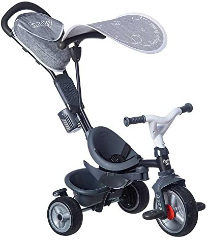 SMOBY Tricycle enfant évolutif Baby Driver Plus - Structure métal - Gris