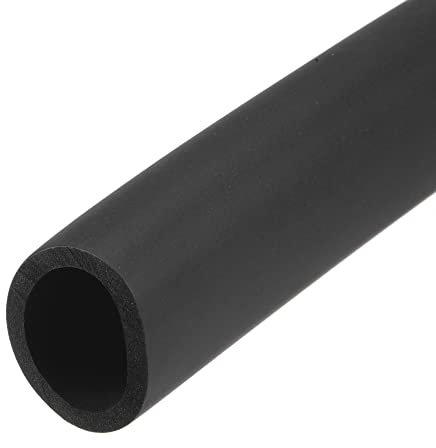 sourcing map 1m Rohrisolierung Schaumstoff, Durchmesser 30mm Isolierstärke 5mm Heizungsrohr Verkleidung für Fitnessgeräte, Rohre, Handhaben (Schwarz)