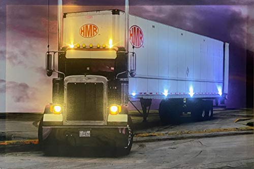 Samarkand - Lights LED Leuchtbild Leinwandbild led-bild Wandbild Leuchtbilder Dekobild - 65 x 45 cm US TRUCK LKW