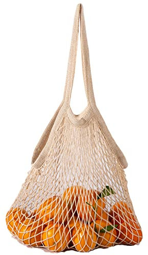 einkaufsnetz Netz Einkaufstasche，netztasche，Einkaufstaschen Netze Tasche aus Baumwolle Tote Mesh Woven Net Umhängetasche für Sandspielzeug, Obst, Gemüse,Shopping Wiederverwendbar