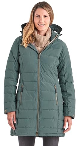 Killtec Gw 13 Wmn Qltd Prk Parka Funzionale con Cappuccio Rimovibile con Cerniera Lampo, Verde Acqua, 48 Donna