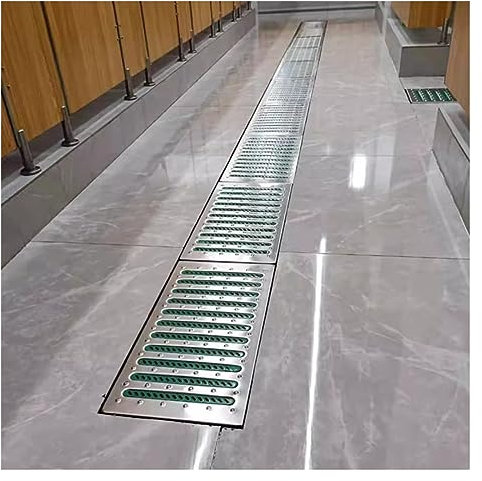 Ablaufgitter Abflussgitter Küche Abdeckung Des Abflusses Kanalisationsgitter, 58 Cm Lang Kanalisationssieb Entwässerungsgitter, Garten Garage Plattenrost/ Regenwasser-Gitterrost Rechteckig, Für Einfah