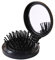 Spazzola per capelli pieghevole a specchio da viaggio con specchio, spazzola per capelli portatile, pettine per capelli specchio per trucco strumento per massaggio, pettine per massaggi (nero)